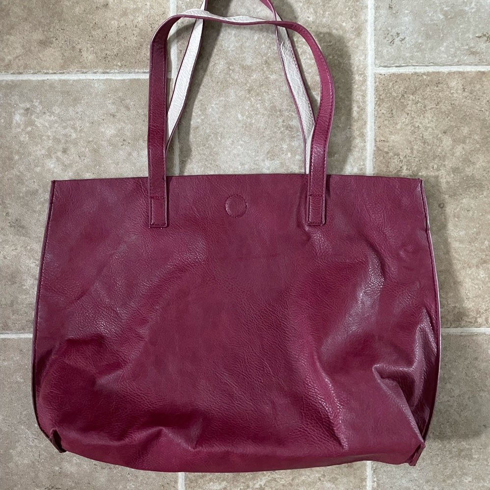 Under One Sky Red Large Reversible Purse